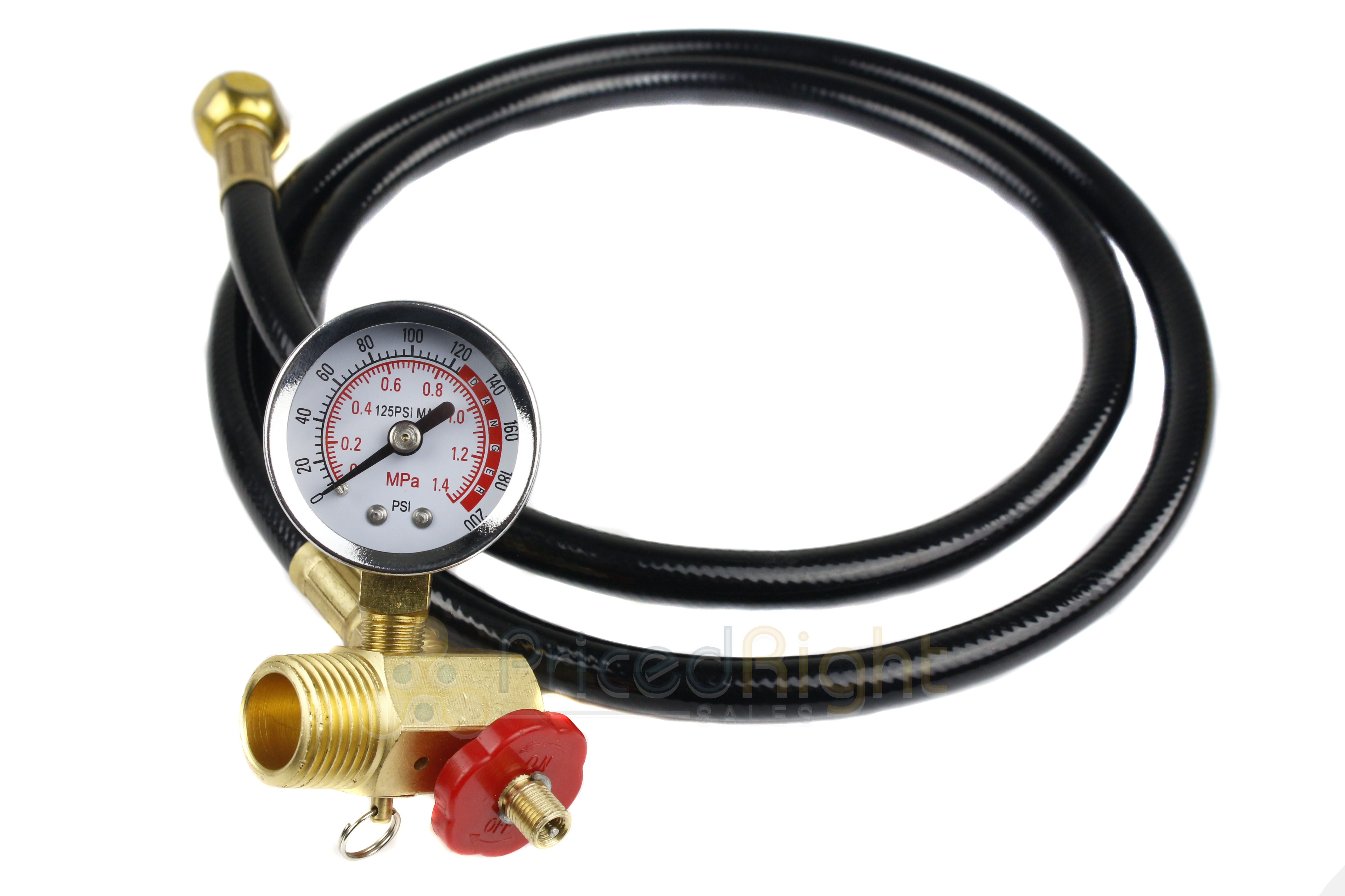 Air Tank Assembly Kit 4 ft Hose 0200 PSI Gauge 1/4" NPT Tire Chuck GRIP 10351 eBay